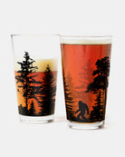 Bigfoot In the Forest Pint Glass Set 1