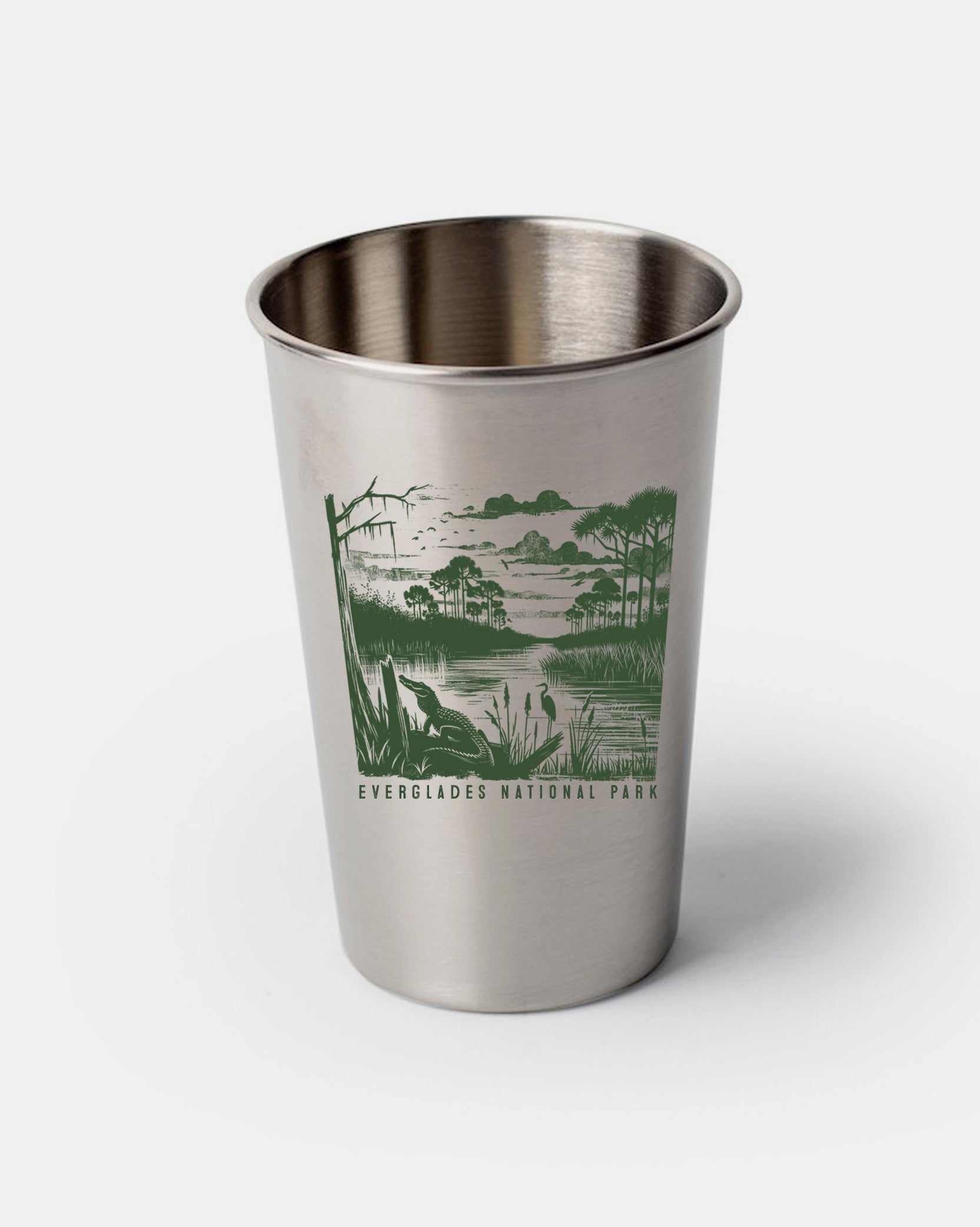 Everglades National Park Stainless Steel Pint Glass