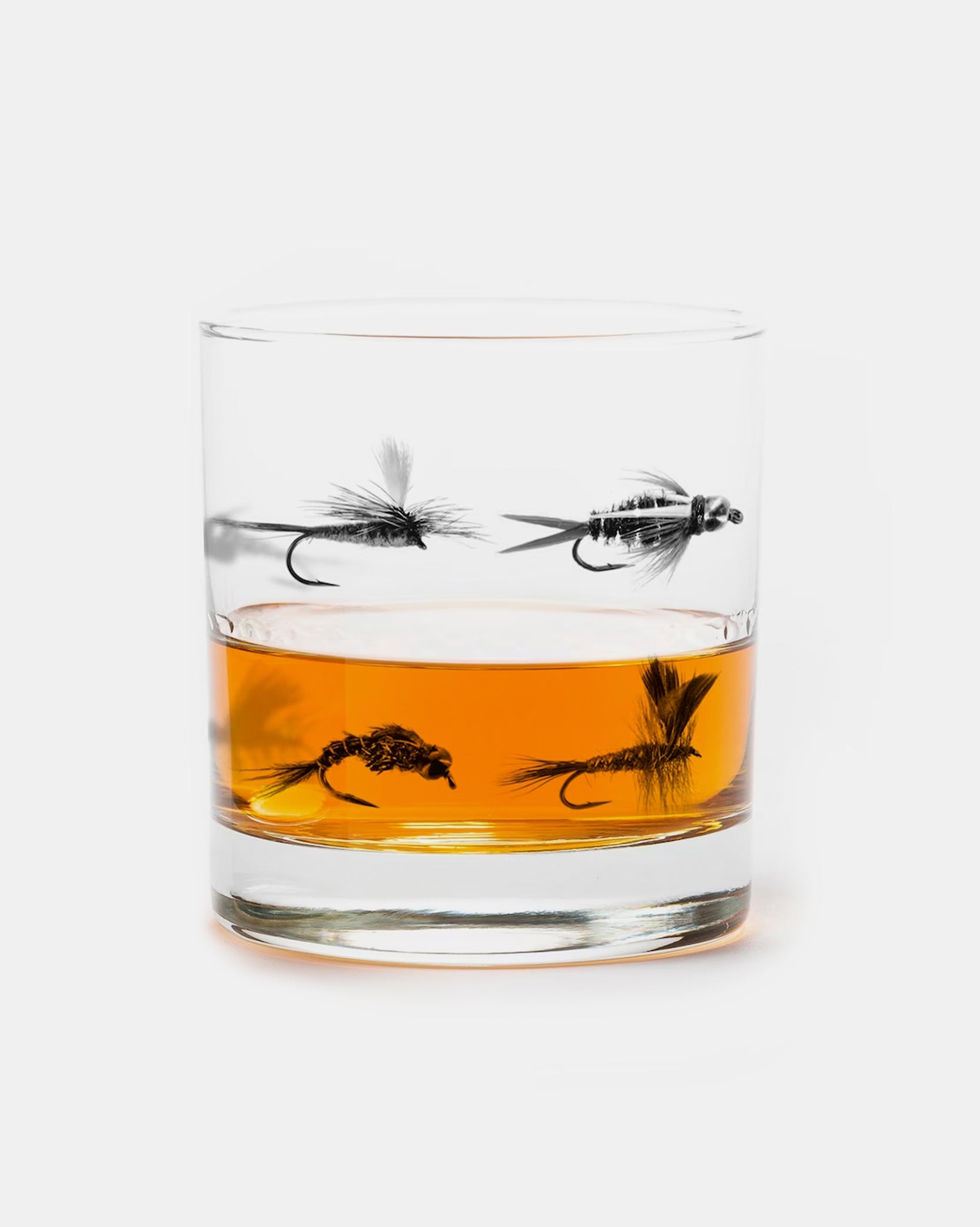 Fly Fishing Flies Single Whiskey Glass 1