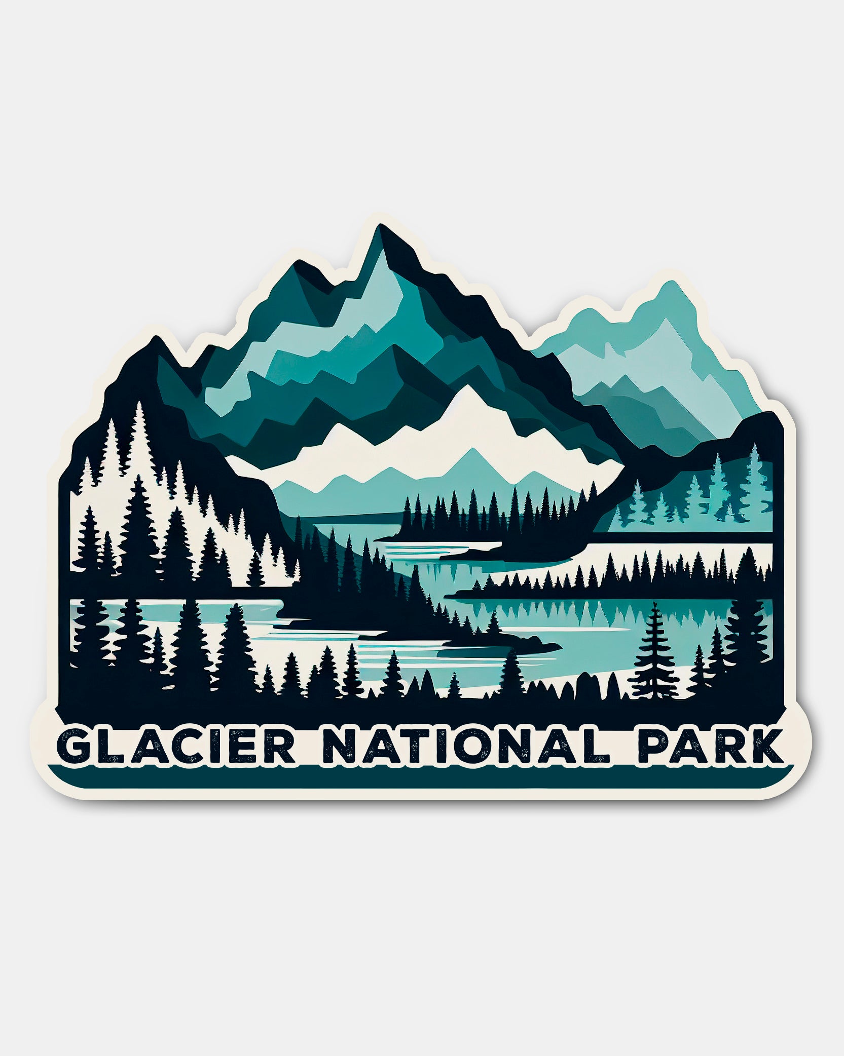 Glacier National Park Outdoor Sticker 1