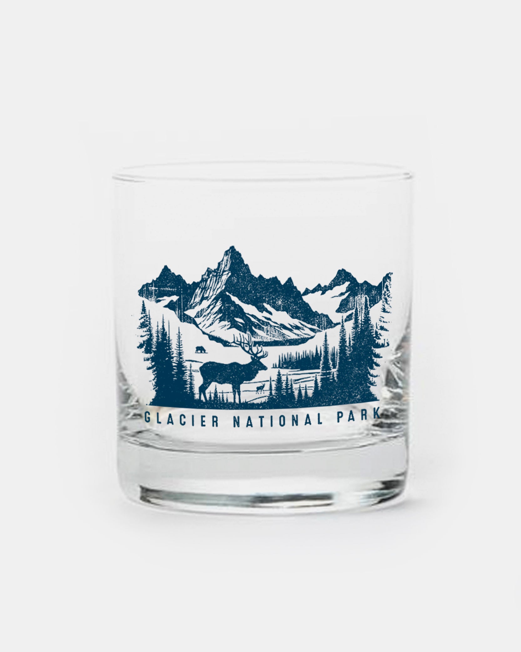 Glacier National Park Single Whiskey Glass