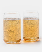 Grand Teton National Park Topographic Map Pint Glasses