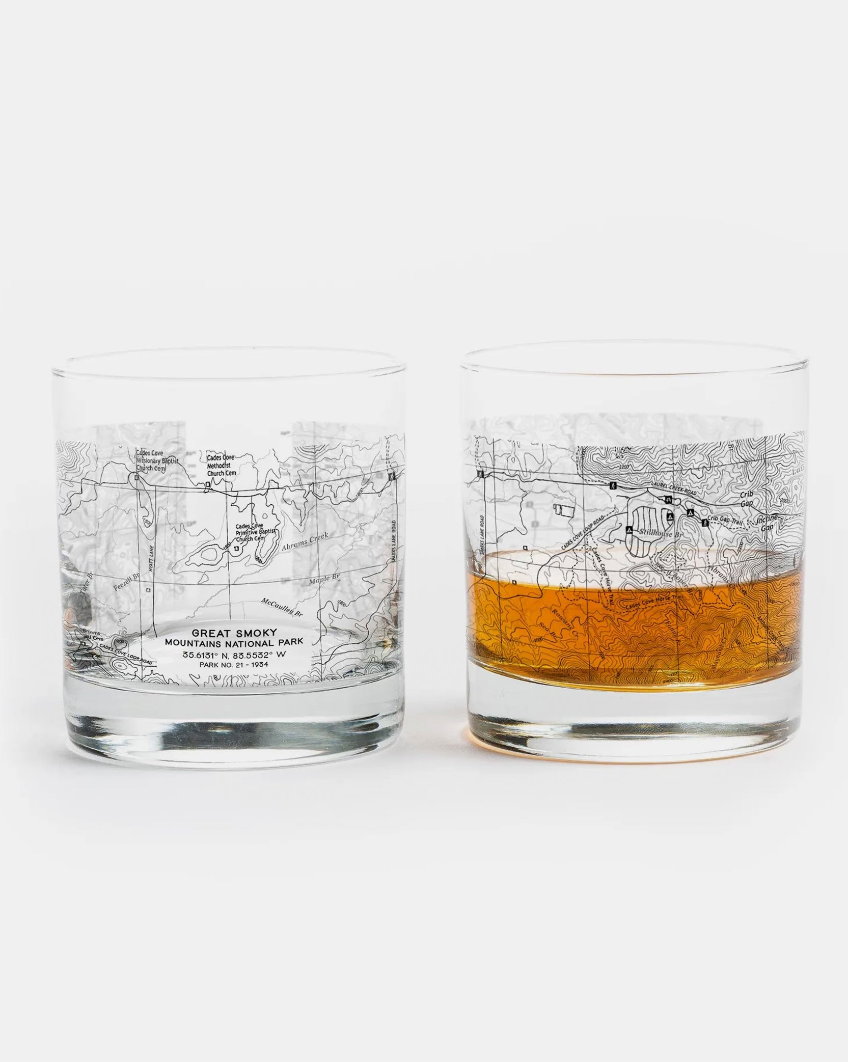 Great Smoky Mountains National Park Whiskey Glasses