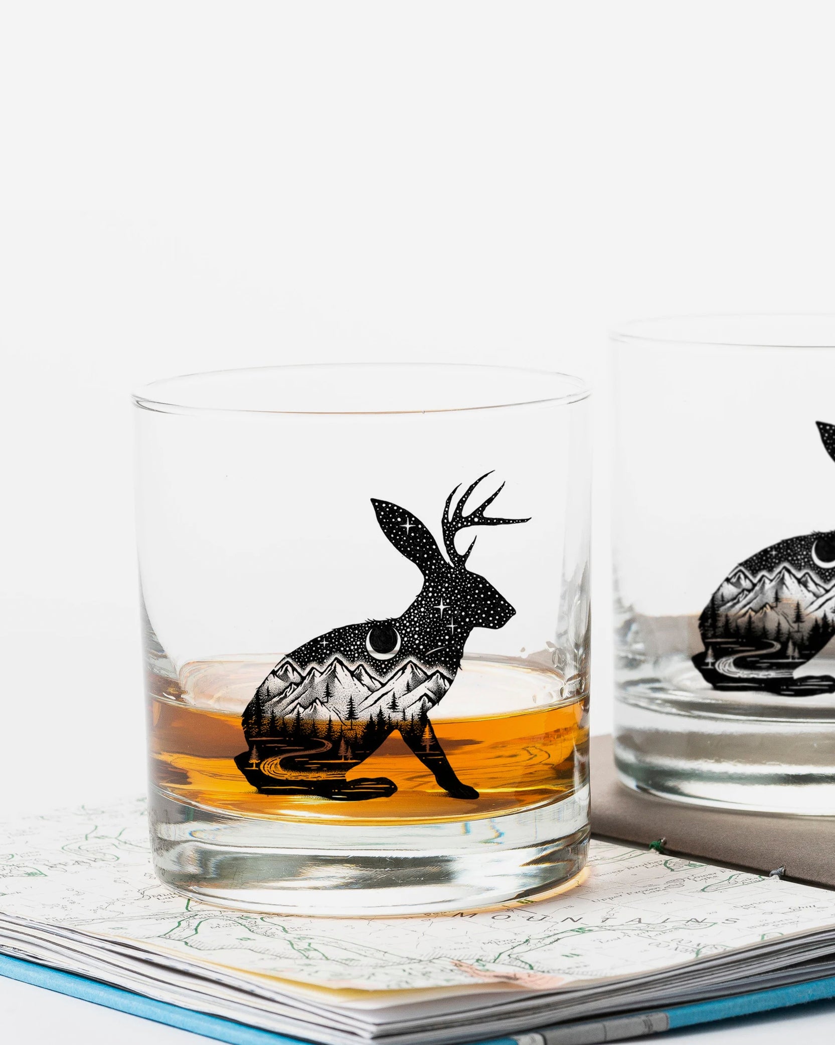 Jackalope Whiskey Glasses 3