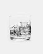 Locomotive Engine Blueprint Single Whiskey Glass