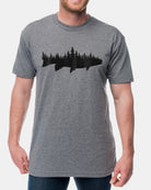 Men's Fish Forest Tshirt Grey 1