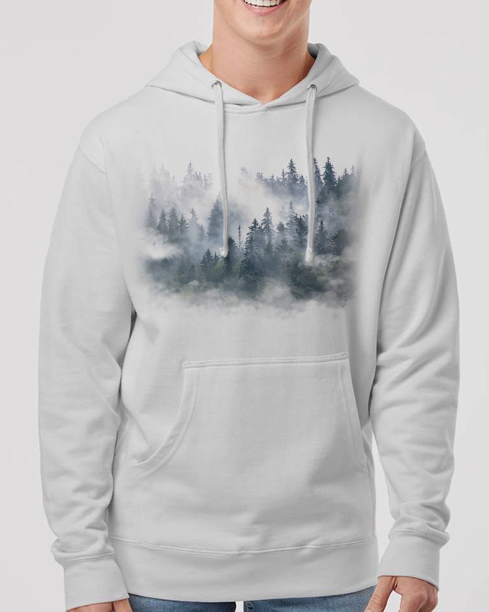 Unisex Forest and Clouds Hoodie 1