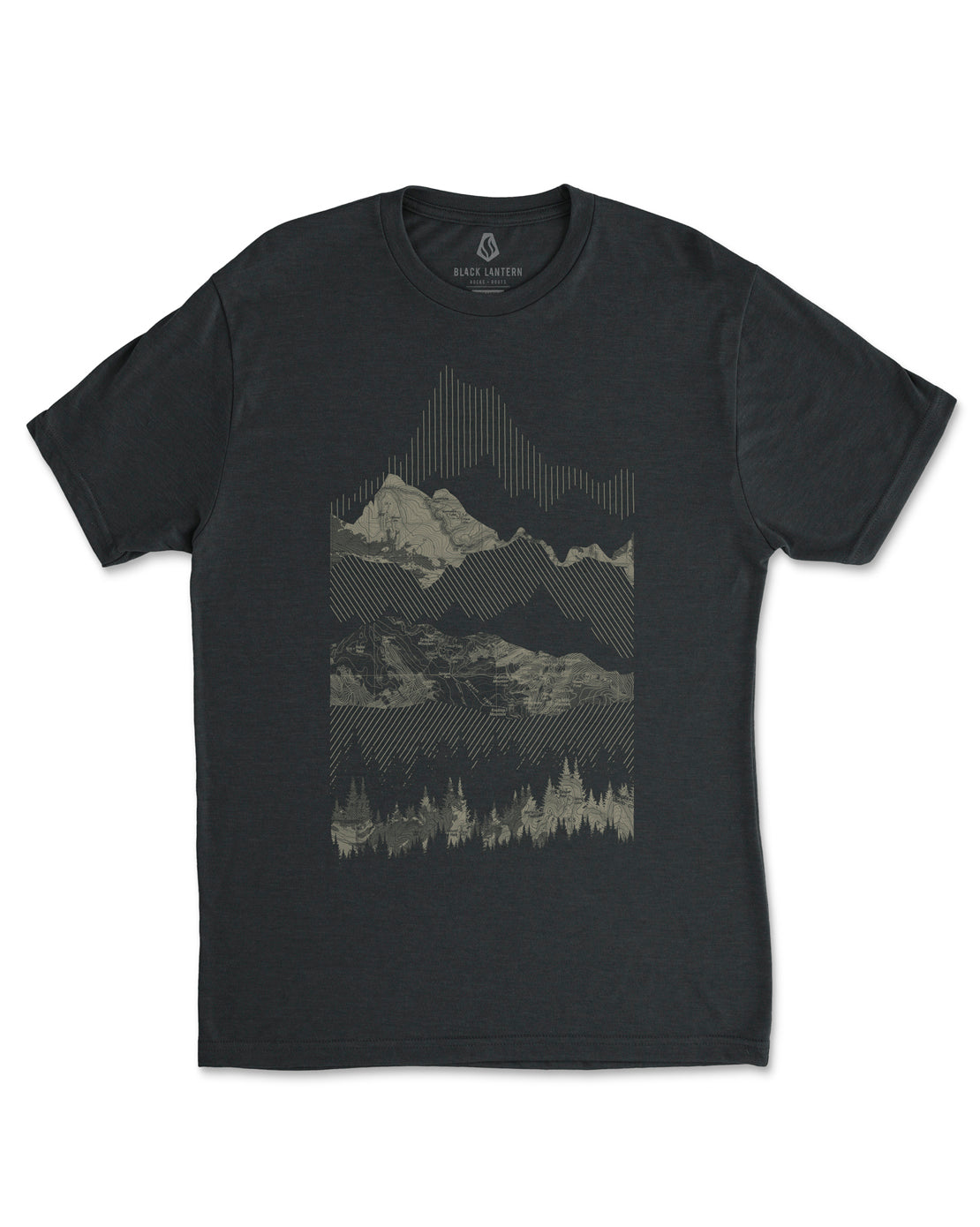 Mens Geometric Mountain Range Tshirt 2