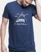 Mens Mountain Clouds And Triangle Tshirt 1