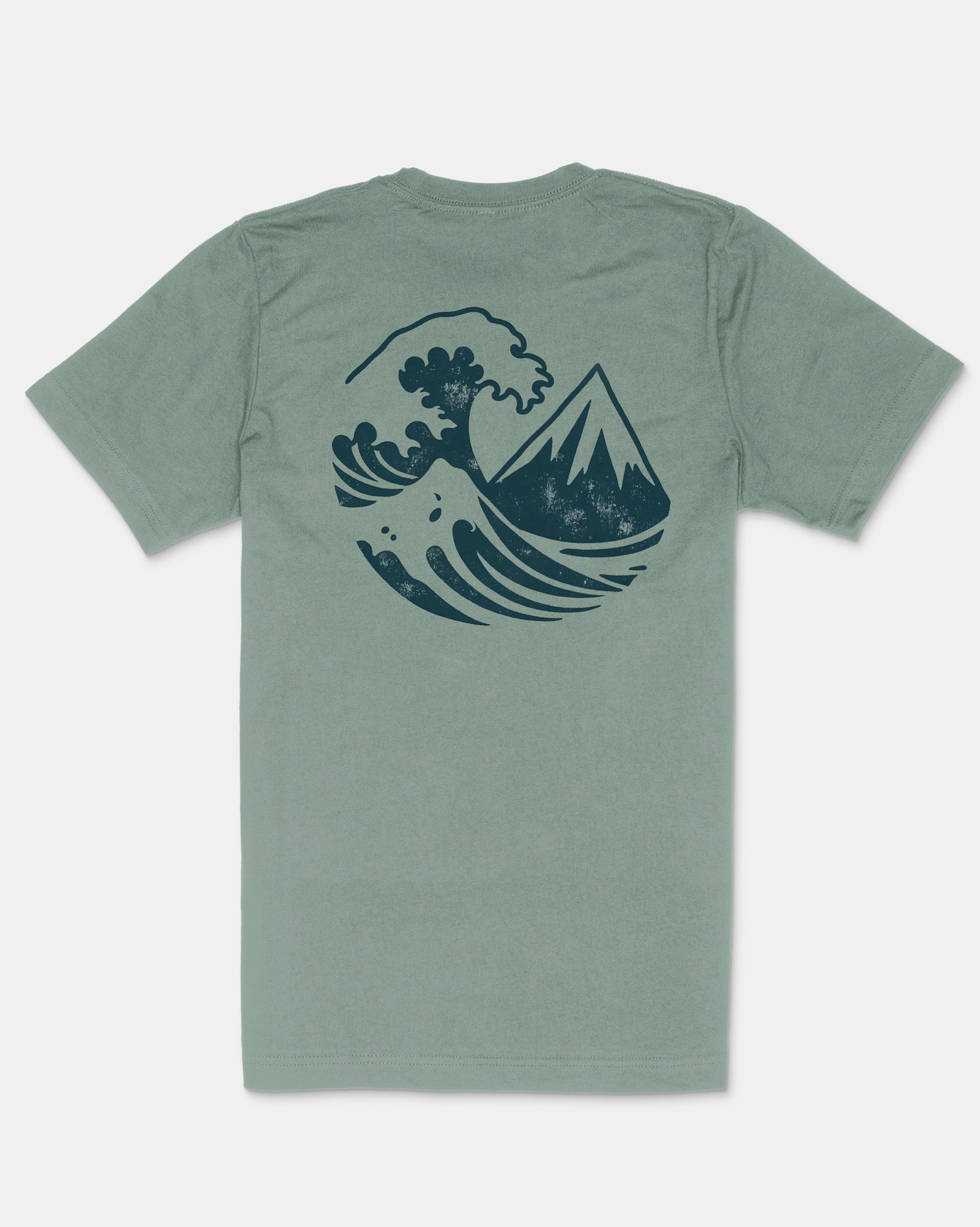 Mens Peak Surfing T-Shirt Dusty Blue 2