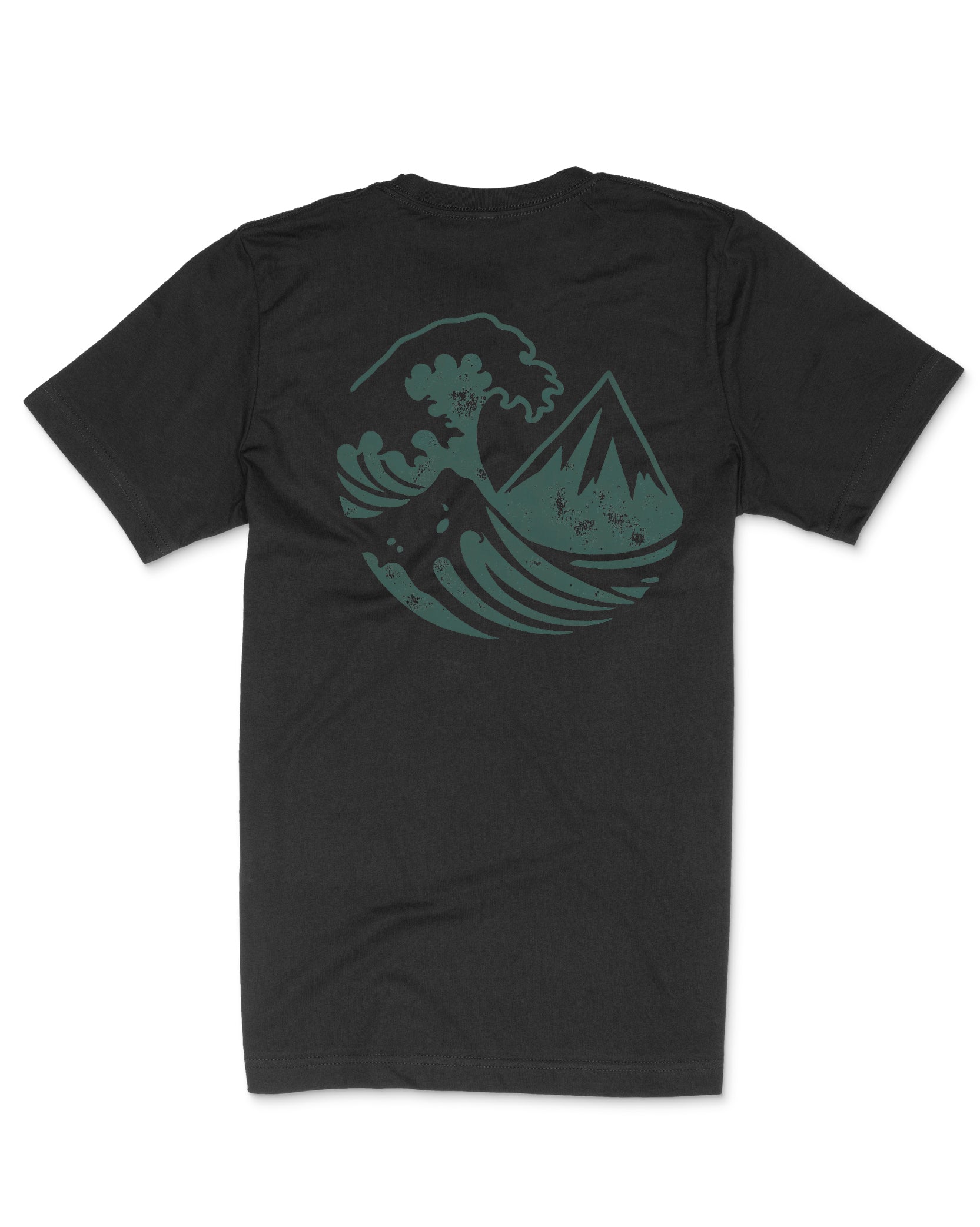 Mens Peak Surfing T-Shirt Black 2