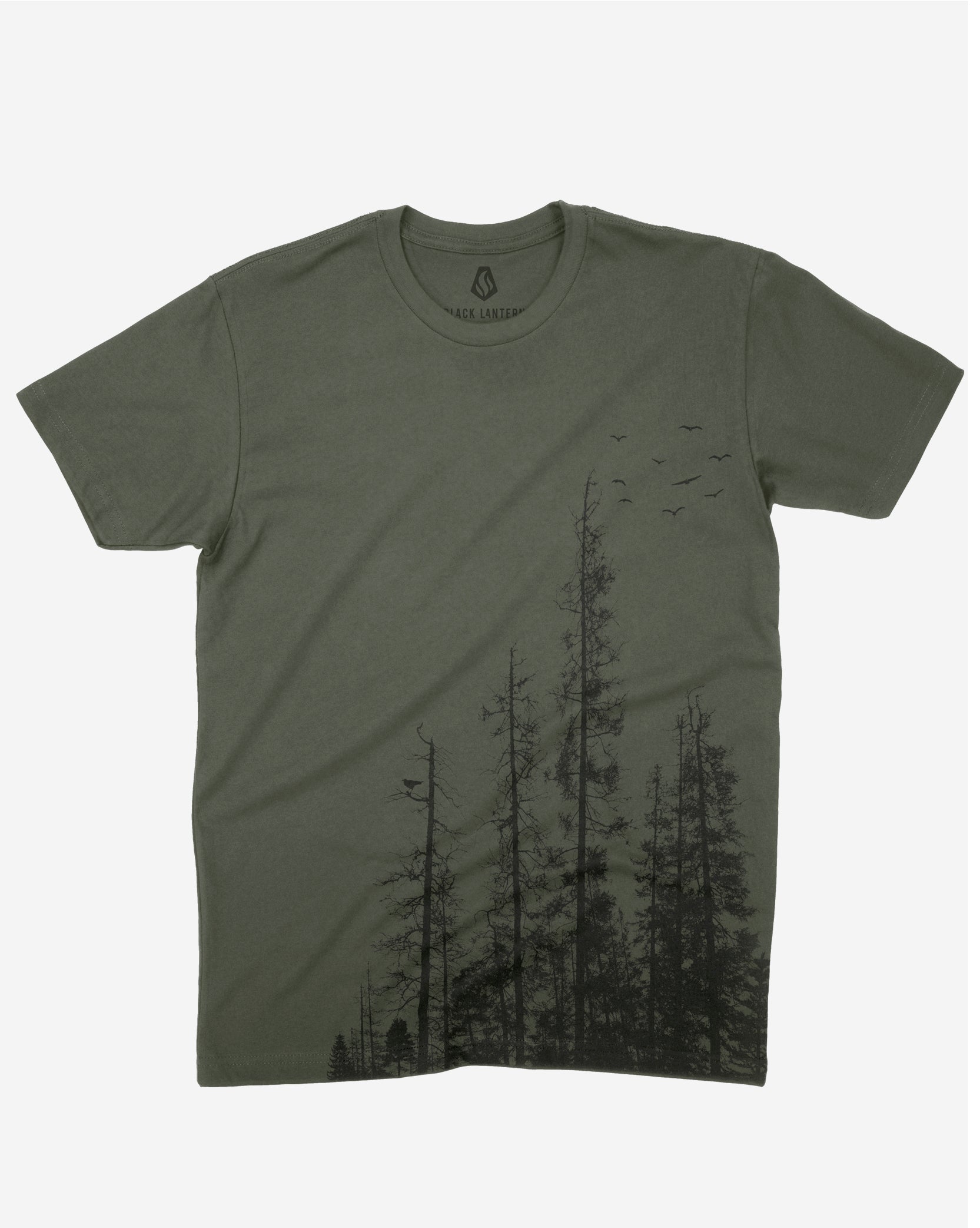 Mens Pine Tree Forest Tshirt 2