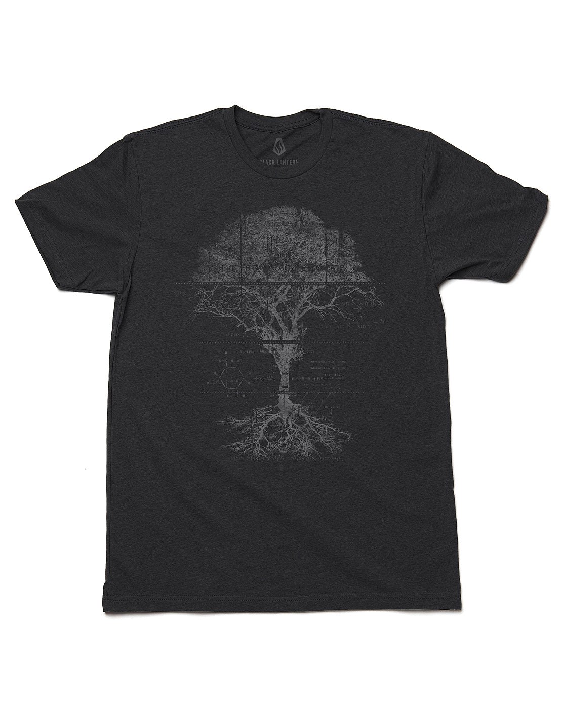 Men's Tree Diagram & Schematics T-Shirt | Black Lantern