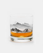 Mountain And Clouds Single Whiskey Glass