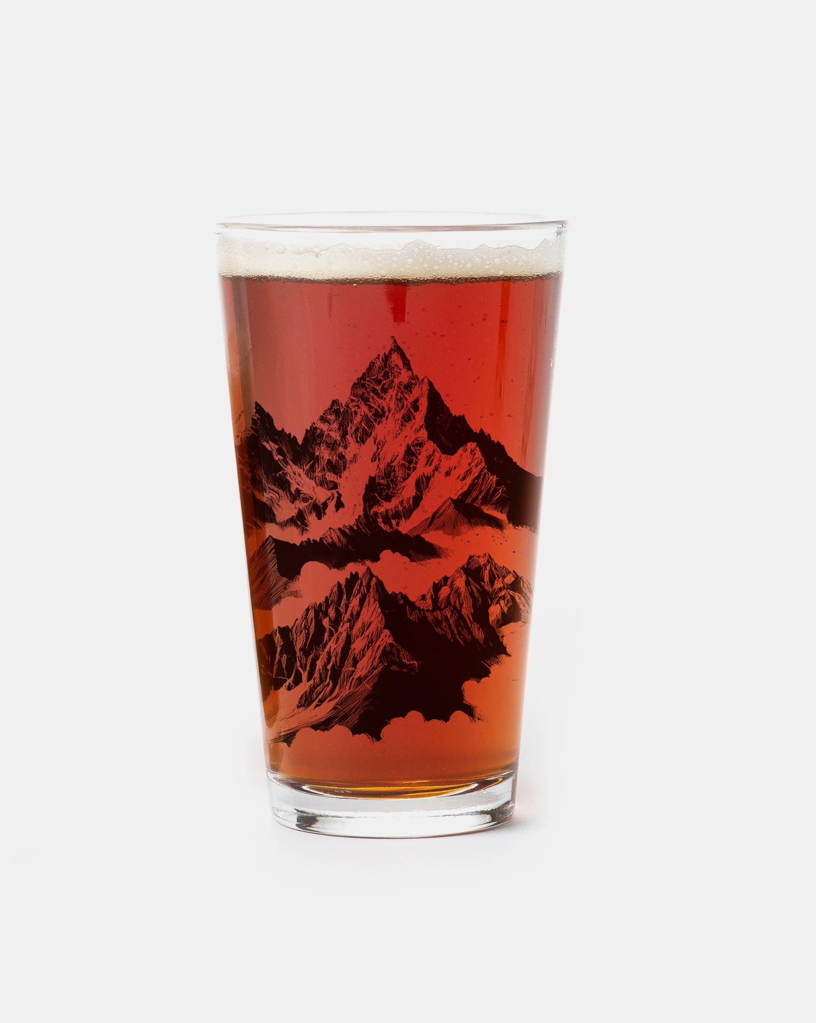 Mountain Peaks Single Pint Glass