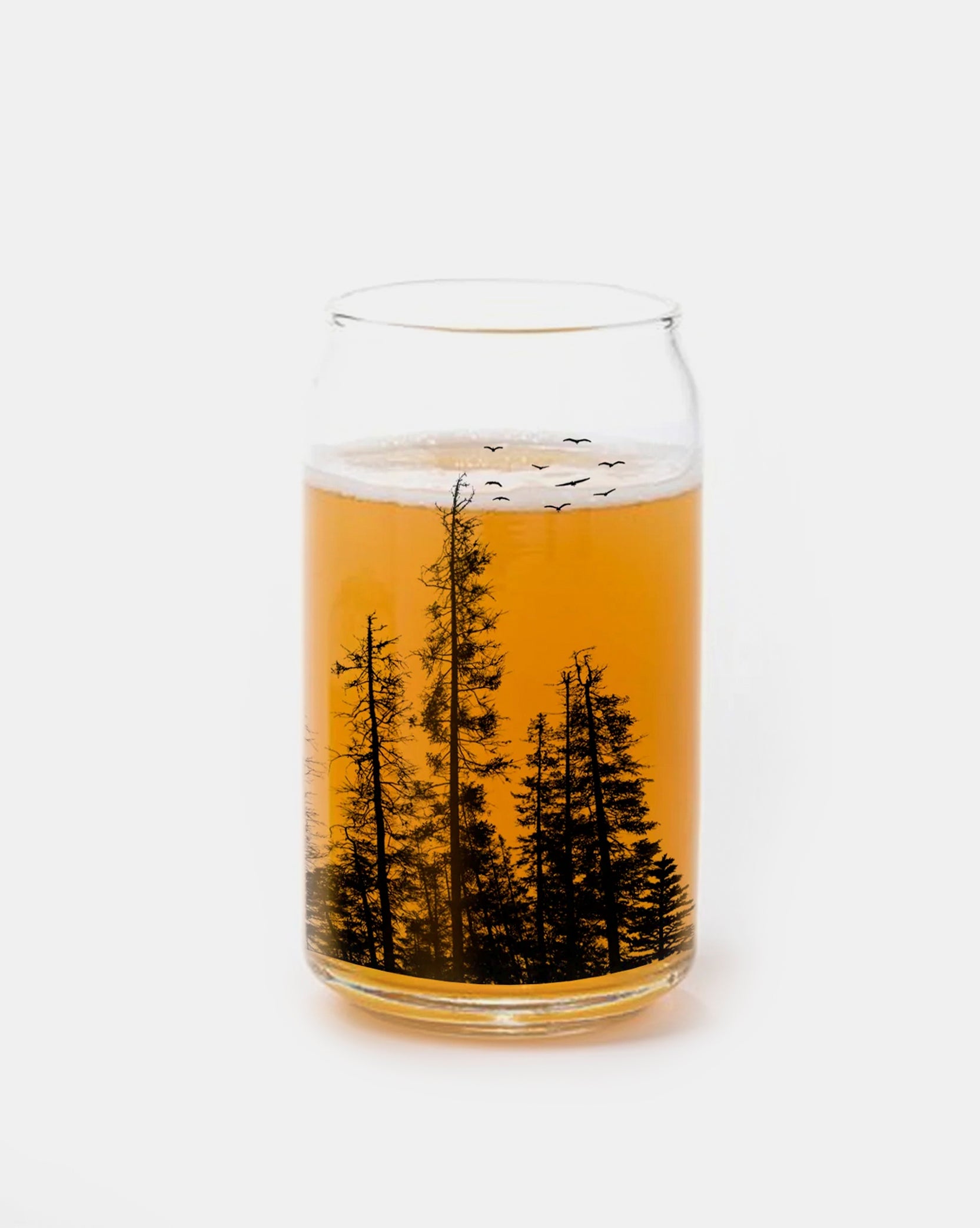 Pine Tree Forest Single Can Glass