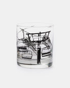  Analyzing image     Ski Lift Black Single Whiskey Glass 1