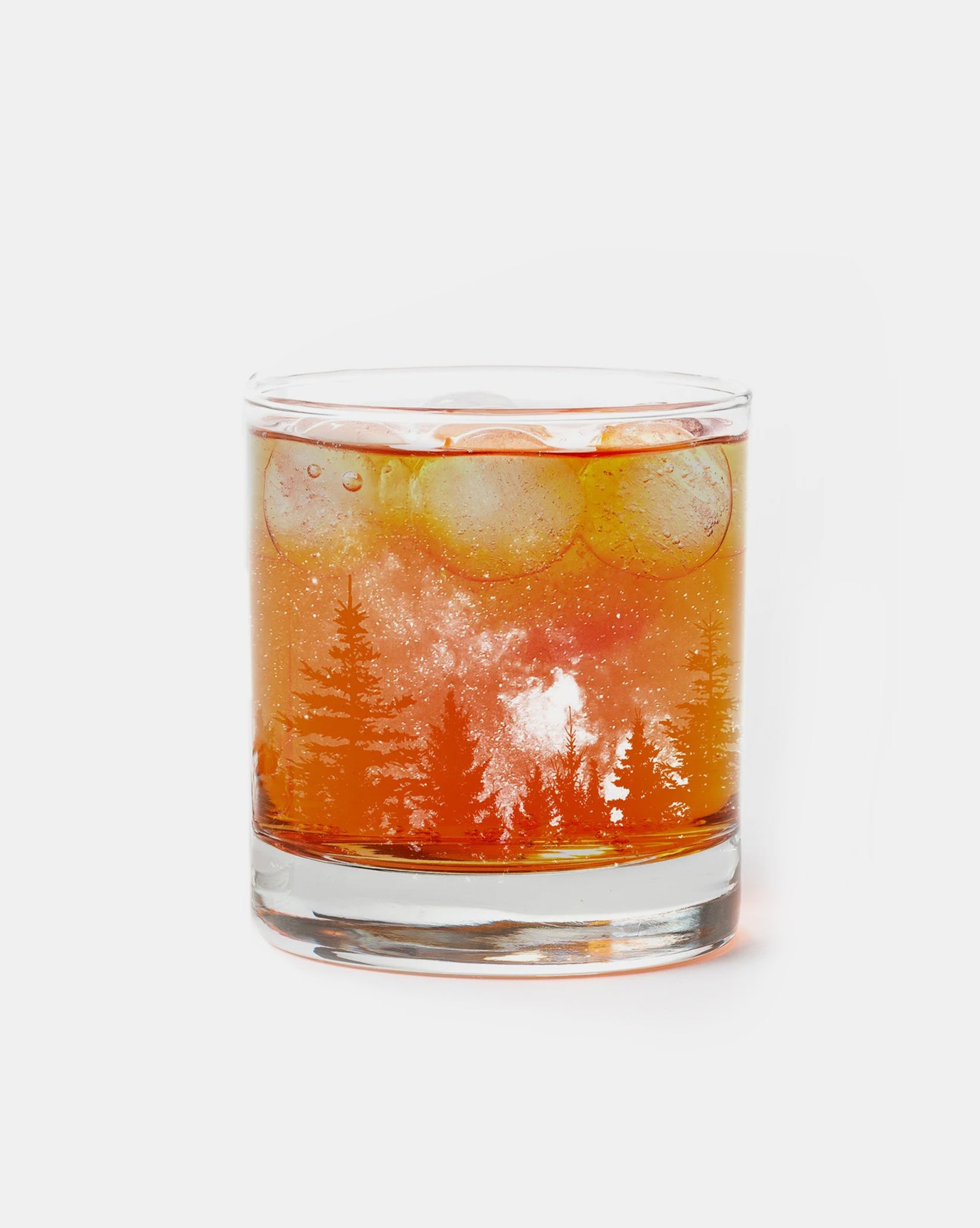 Stars And Night Landscape Single Whiskey Glass 1