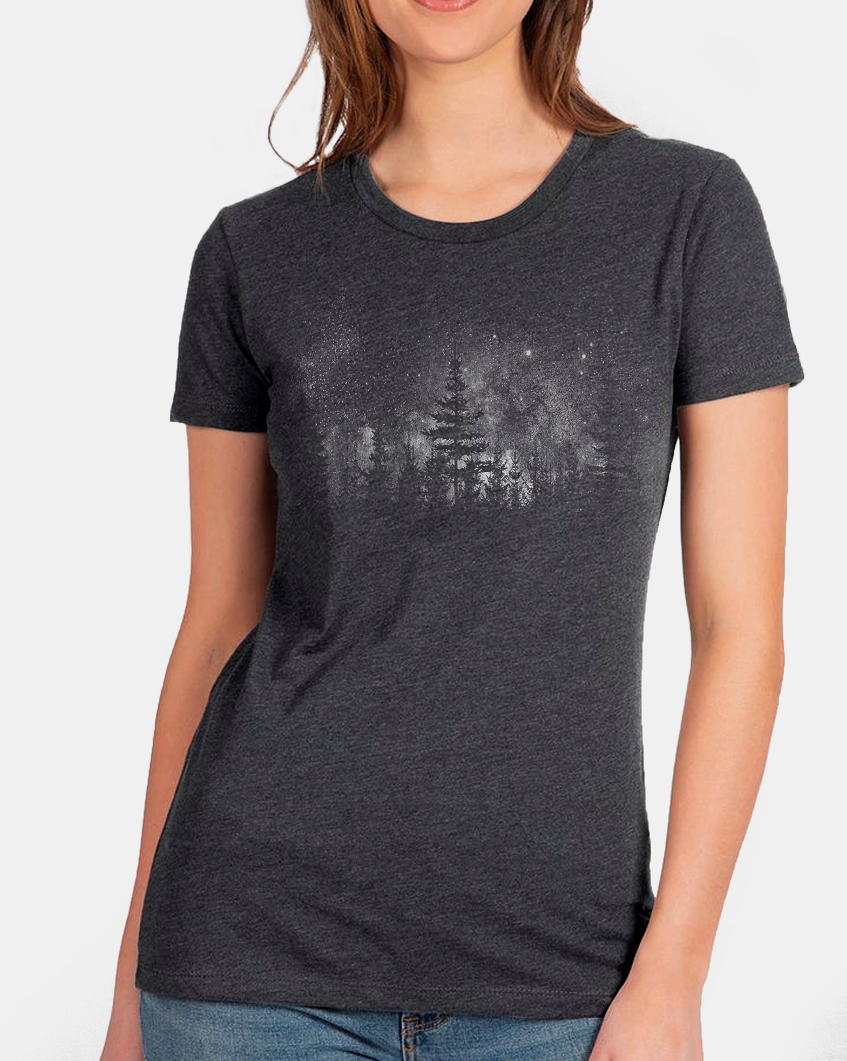 Womens Stars and Night Landscape Tshirt 1