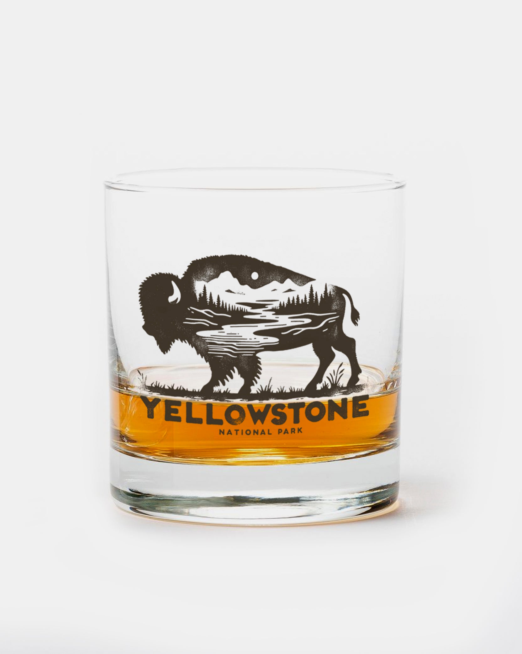 Yellowstone National Park Single Whiskey Glass