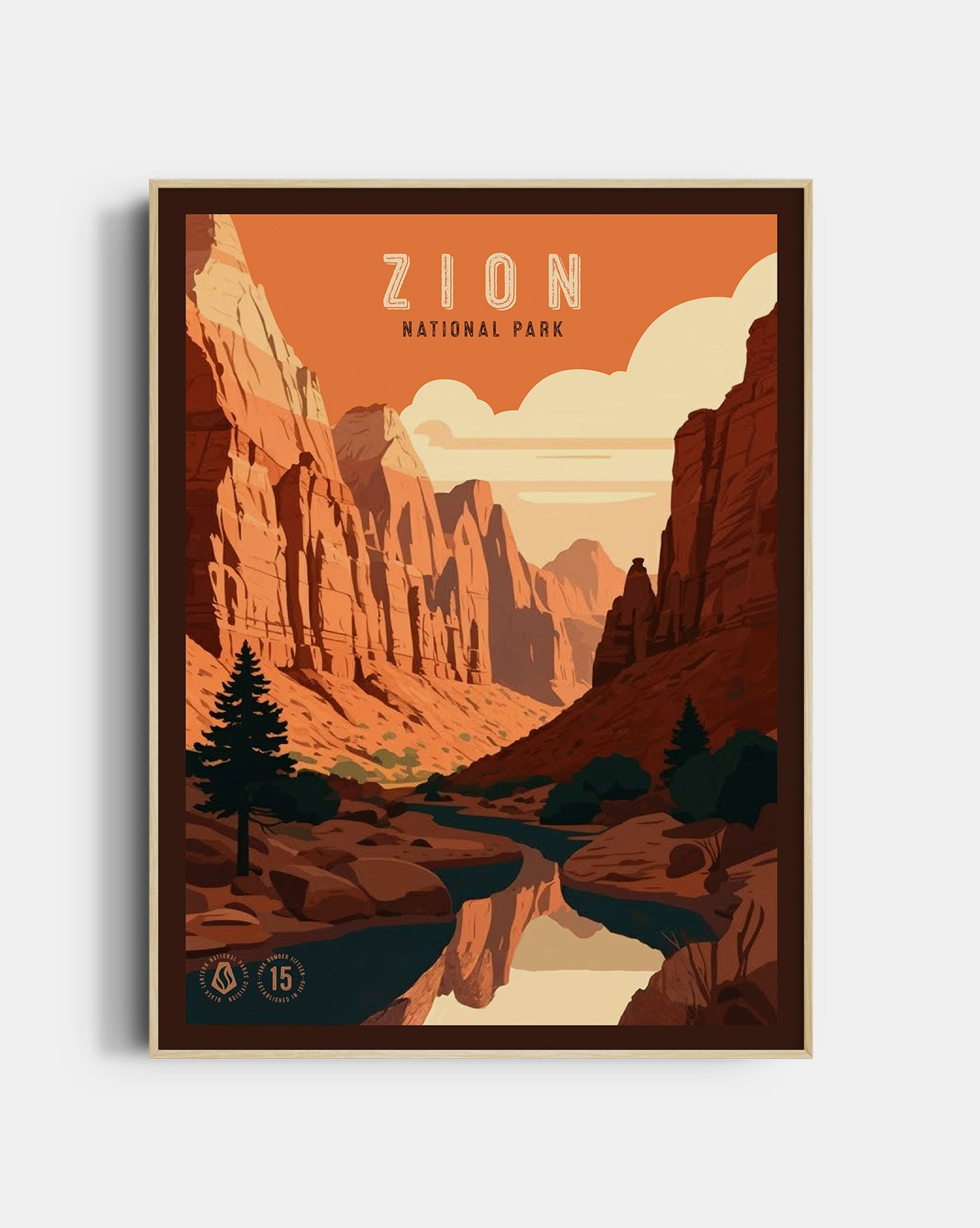 Zion National Park Poster Framed