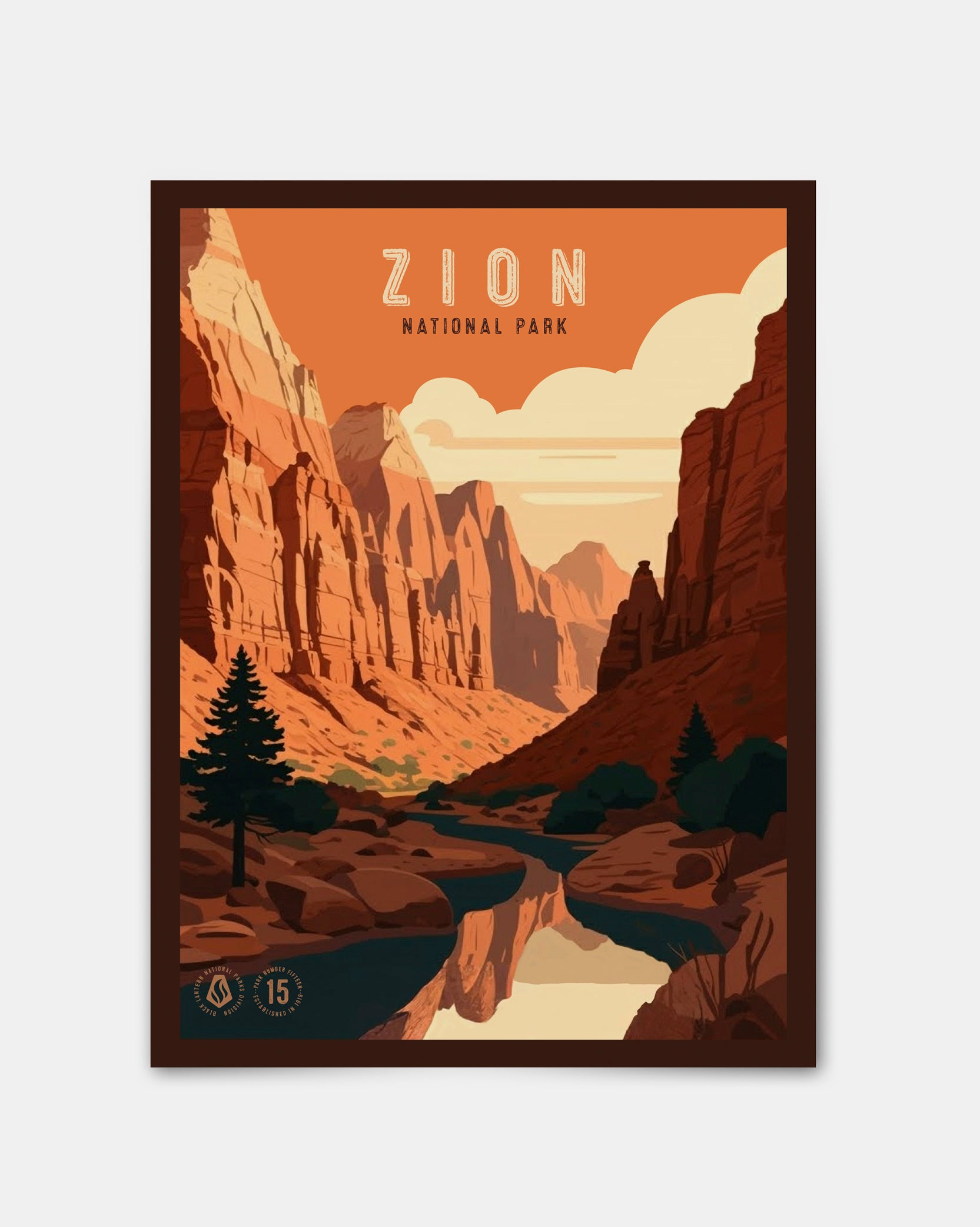 Zion National Park Poster Unframed